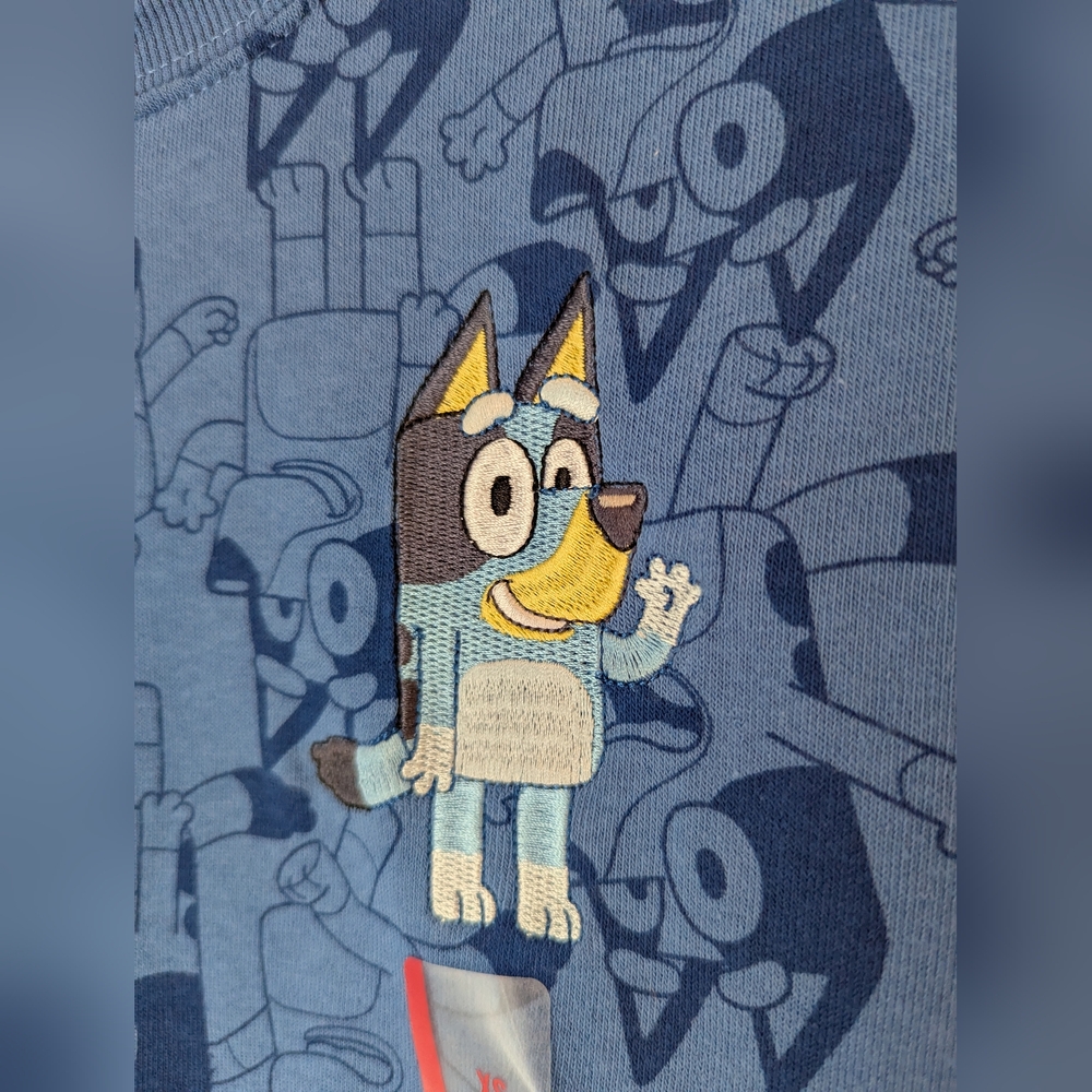 Bluey Sweatshirt With Embroidered Bluey - Picture 3 of 5